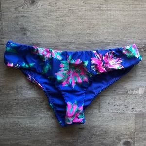 Roxy Blue Floral Bikini Bottoms